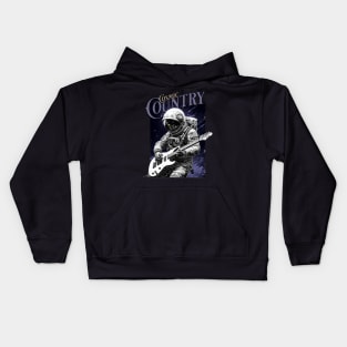 Cosmic Country Astronaut Guitar Space Kids Hoodie